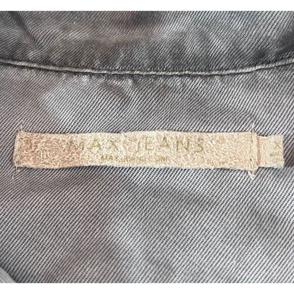 Max Jeans Womens Lightweight Soft Utility Jacket XS Tencel Gray Pockets Zip - Picture 3 of 10
